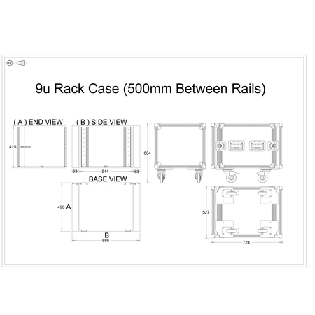9u Rack Case Flight Case